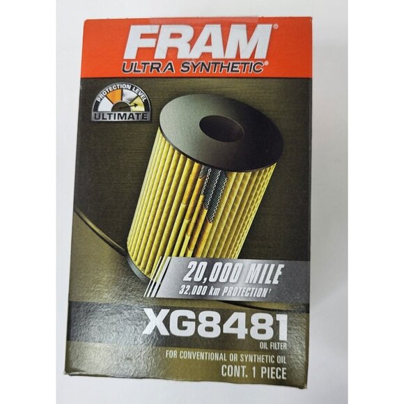 FRAM Ultra Synthetic Automotive Oil Filter- XG8481 Conv. Or Synthetic Oil Sealed - Picture 1 of 12